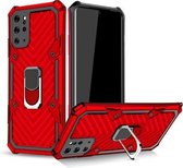 Voor Samsung Galaxy S20 + Cool Armor PC + TPU schokbestendig hoesje met 360 graden rotatie ringhouder (rood)