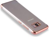 Voor Galaxy S8 + / G955 Drie secties Galvaniserende zijkant TPU Beschermende achterkant van de behuizing (roségoud)