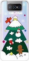 Voor ASUS Zenfone 7 Pro ZS671KS Christmas Series Transparante TPU beschermhoes (drielaagse kerstboom)