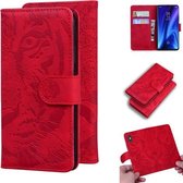 Voor Xiaomi Mi 9T / 9T Pro / Redmi K20 / K20 Pro Tijger reliëfpatroon Horizontale flip lederen tas met houder & kaartsleuven & portemonnee (rood)