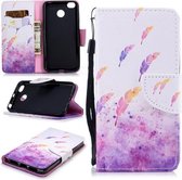 Voor Xiaomi Redmi 4X Gekleurd tekenpatroon Horizontaal Flip TPU + PU lederen tas met houder & kaartsleuven & portemonnee & lanyard (aquarelveren)