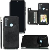 Voor Xiaomi Redmi Note 8T Mandala Reliëf PU + TPU Case met houder & kaartsleuven & fotolijst & riem (zwart)