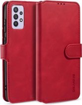 Voor Samsung Galaxy A32 5G DG.MING Retro Oil Side Horizontale Flip Leren Case met Houder & Kaartsleuven & Portemonnee (Rood)