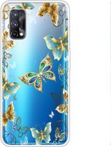 Voor OPPO Realme X7 Gekleurde tekening Clear TPU Cover Beschermhoesjes (Dorking Butterfly)