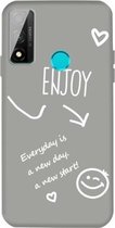 Voor Huawei P Smart 2020 Enjoy Smiley Heart Pattern Schokbestendig TPU-hoesje (grijs)