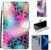 Voor Huawei Honor X10 / X10 Pro Gekleurde Tekening Cross Textuur Horizontale Flip PU Lederen Case met Houder & Kaartsleuven & Portemonnee & Lanyard (Doorschijnend Glas)