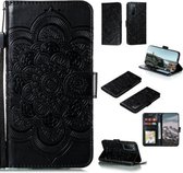 Voor Huawei Honor Play 4 / Maimang 9 / Mate 40 Lite Mandala Embossing Patroon Horizontale Flip PU lederen tas met houder & kaartsleuven & Walle & Lanyard (zwart)