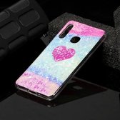 Voor Galaxy A70e Marble Pattern Soft TPU beschermhoes (Red Love)