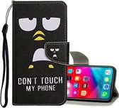 Voor iPhone XS Max Gekleurd tekeningpatroon Horizontaal leren flip-hoesje met houder & kaartsleuven & portemonnee (pinguïn)