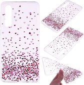 Voor Huawei P30 gekleurd tekeningpatroon zeer transparant TPU beschermhoes (liefde)