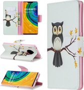 Voor Huawei Mate 30 Pro Gekleurde Tekening Horizontale Flip Leren Case met Houder & Kaartsleuven & Portemonnee (Eagle Tree)