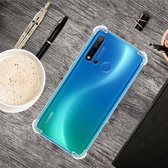 Voor Huawei Nova 5i / P20 Lite 2019 Vierhoeken Anti-Drop Ultradunne transparante TPU-telefoonhoes (transparant)