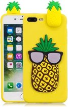 Voor iPhone 8 Plus & 7 Plus 3D Cartoon patroon schokbestendig TPU beschermhoes (grote ananas)