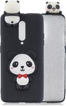 Voor OnePlus 7 Pro 3D Cartoon Pattern Shockproof TPU beschermhoes (Red Bow Panda)