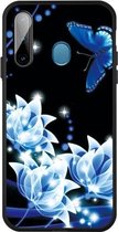 Voor Galaxy A11 / M11 Pattern Printing Embossment TPU Mobile Case (Orchid Butterfly)