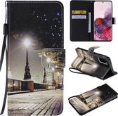 Voor Galaxy S20 Schilderen Horizontale Flip lederen tas met houder & kaartsleuf & lanyard (stadsgezicht)