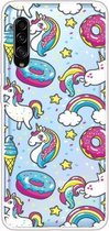 Voor Galaxy A90 5G schokbestendig geverfd transparant TPU beschermhoes (cake paard)