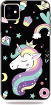 Patroonafdruk Reliëf TPU mobiel hoesje voor iPhone 11 (Candy Unicorn)