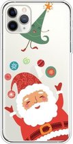 Voor iPhone 11 Pro Max Trendy schattig kerstpatroon Case Clear TPU Cover Phone Cases (Ball Santa Claus)