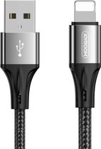 JOYROOM S-0230N1 N1-serie 0.2m 3A USB naar 8-pins data sync-oplaadkabel (zwart)