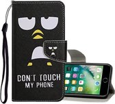 Voor iPhone 8 Plus / 7 Plus Gekleurd tekeningpatroon Horizontaal leren flip-hoesje met houder & kaartsleuven en portemonnee (pinguïn)