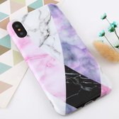 Voor iPhone XS Max Marble Pattern TPU Protecitve Case (zwarte textuur)