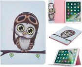 Voor iPad 10.5 inch Gekleurde Tekening Patroon Horizontale Flip PU Lederen Case met Houder & Kaartsleuven & Portemonnee (Uil B)