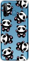 Voor Galaxy A11 / M11 schokbestendig geverfd transparant TPU beschermhoes (knuffelbeer)
