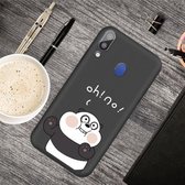 Voor Galaxy A30 Cartoon Animal Pattern Shockproof TPU beschermhoes (Black Panda)