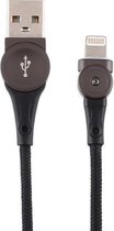 USB naar 8-pins draaibare connector Gevlochten datakabel, kabellengte: 1m