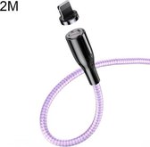 CAFELE Zhen Magnetic Series 8-pins naar USB-ronde kop Magnetische zuigkracht Snel opladen Datakabel Lijnlengte: 2m (roze)