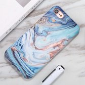 Voor iPhone SE 2020 aquarel marmerpatroon IMD TPU mobiele telefoonhoes (blauw)