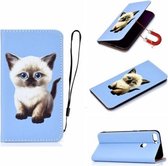 Voor Huawei Enjoy 7s 3D Schilderen Horizontale Flip Leren Case met Houder & Kaartsleuf & Lanyard (Kat)