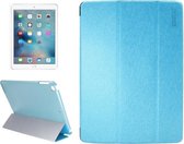 ENKAY voor iPad 2017 Zijden textuur + kunststof bodembehuizing Horizontale flip lederen tas met houder & slaap- / wekfunctie (blauw)