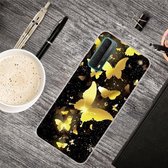 Voor Huawei P Smart 2021 schokbestendig geverfd transparant TPU beschermhoes (Dorking Butterfly)