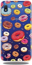 Mode Zachte TPU Case 3D Cartoon Transparante Zachte Siliconen Cover Telefoon Gevallen Voor Galaxy A10 (Donut)