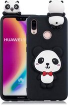 Voor Huawei P20 Lite 3D Cartoon patroon schokbestendig TPU beschermhoes (rode strik panda)