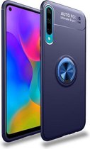 Voor Huawei Honor Play 3 Lenuo schokbestendig TPU-hoesje met onzichtbare houder (blauw)