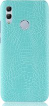 Huawei P Smart (2019) Hoesje - Mobigear - Croco Serie - Hard Kunststof Backcover - Turquoise - Hoesje Geschikt Voor Huawei P Smart (2019)