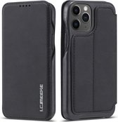 Voor iPhone 12 mini LC.IMEEKE Hon Ancient Series horizontale flip lederen tas met houder en kaartsleuf (zwart)