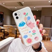 Voor iPhone 11 Pro Cartoon Bear Pattern Shockproof TPU beschermhoes (ballon en beer)