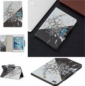 Voor iPad Mini (2019) Geschilderd patroon Horizontale flip lederen hoes met houder & kaartsleuven & portemonnee (Sun Flower Marble)