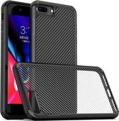 Voor iPhone 8 Plus / 7 Plus iPAKY Pioneer-serie koolstofvezeltextuur schokbestendig TPU + pc-hoes (zwart)