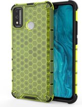 Voor Huawei Honor 9X Lite schokbestendige honingraat pc + TPU-hoes (groen)