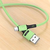 USAMS US-SJ435 U52 2A micro-USB naar USB-datakabel, kabellengte: 1m (groen)