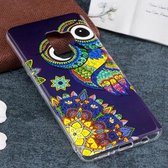 Voor Galaxy S9 + Noctilucent Ethnic Owl Pattern TPU Soft Back Case Beschermhoes