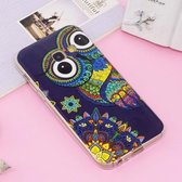 Voor Galaxy A3 (2017) Noctilucent IMD Owl Pattern Soft TPU Back Case Protector Cover