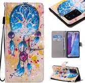 Voor Samsung Galaxy Note 20 3D Schilderen Horizontale Flip Leren Case met Houder & Kaartsleuf & Lanyard (Windgong)