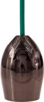 Snoerboer E27 fittinghuls - metaal - chroom zwart - tulp
