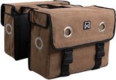 Willex Dubbele canvas tas 46 liter Bruin